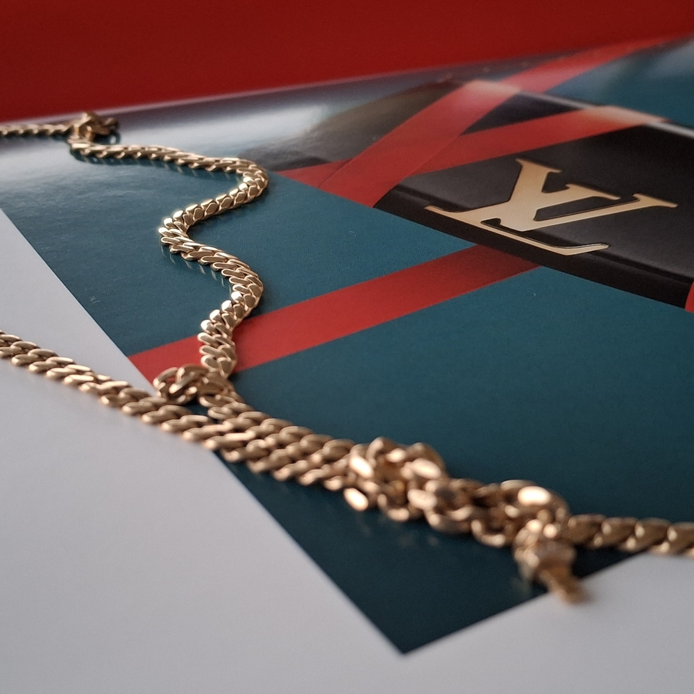14KT GOLD SOLID CUBAN CHAIN NECKLACE